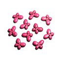 10pc - Perles de Pierre Turquoise synthèse - Papillons 20x15mm Rose -  4558550088079 