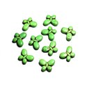 10pc - Perles de Pierre Turquoise synthèse - Papillons 20x15mm Vert -  4558550088093 