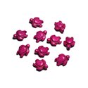 10pc - Perles de Pierre Turquoise synthèse - Tortues 19x15mm Rose Violet Fuchsia -  4558550087782 