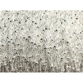 1 mètre - Chaîne Mailles et Perles Métal Argenté Qualité 2mm -  4558550087829 