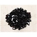 20pc - Perles Ambre naturelle Noire Cerise - Rocailles Chips 6-10mm - 4558550087706 