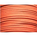 5 mètres - Cordon Lanière Suédine 3x1.5mm Orange Capucine - 4558550000415 