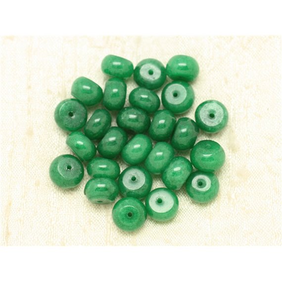 10pc - Perles de Pierre - Jade Rondelles 10x6mm Vert   4558550000279 