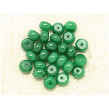 10pc - Perles de Pierre - Jade Rondelles 10x6mm Vert   4558550000279 