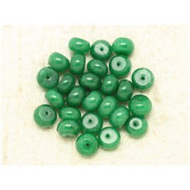4pc - Cuentas de piedra - Arandelas de jade 10x6mm Empire Green - 4558550000279