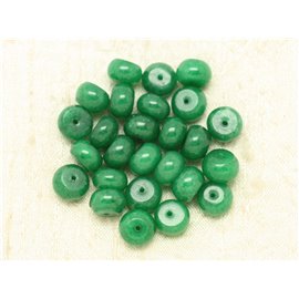 4Stk - Steinperlen - Jade Unterlegscheiben 10x6mm Empire Grün - 4558550000279