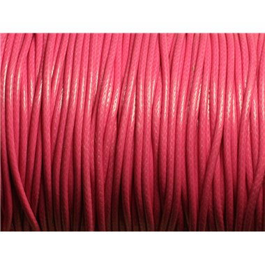 5 Mètres - Cordon de Coton Ciré 1.5mm Rose Bonbon -  4558550009609 