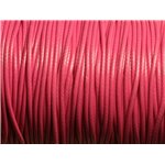 5 Mètres - Cordon de Coton Ciré 1.5mm Rose Bonbon -  4558550009609 