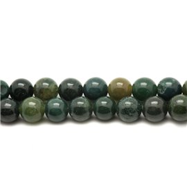 4st - Stenen kralen - Moss Agate balletjes 12mm - 4558550018021 