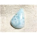 Cabochon Pierre semi précieuse - Larimar Goutte 32mm N13 -  4558550087423 