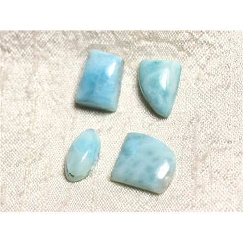 Lot 4 Cabochons Pierre semi précieuse - Larimar 16-17mm N18 -  4558550087478 