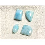 Lot 4 Cabochons Pierre semi précieuse - Larimar 16-17mm N18 -  4558550087478 