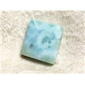 Cabochon Pierre semi précieuse - Larimar Rectangle 20mm N26 -  4558550087591 