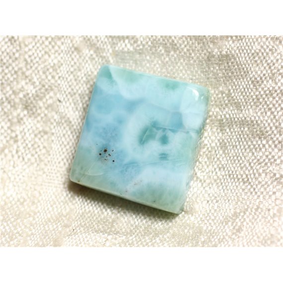 Cabochon Pierre semi précieuse - Larimar Rectangle 20mm N26 -  4558550087591 