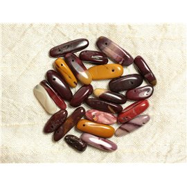 10pc - Stone Beads - Chips Mokaite Jasper 12-24mm - 4558550012371 