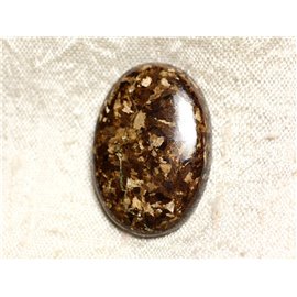 Cabochon in pietra - ovale in bronzo 30 mm N33 - 4558550087218 