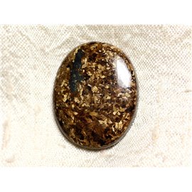 Cabochon in pietra - ovale in bronzo 31 mm N34 - 4558550087225 