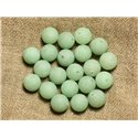 6pc - Perles de Pierre - Aventurine Verte Mat Boules 10mm   4558550011398 