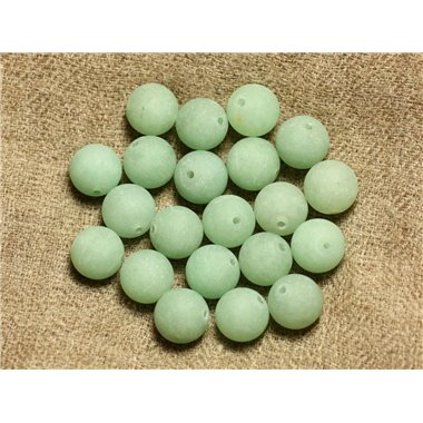 6pc - Perles de Pierre - Aventurine Verte Mat Boules 10mm   4558550011398 