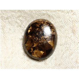 Cabochon in pietra - ovale in bronzo 21 mm N17 - 4558550087058 