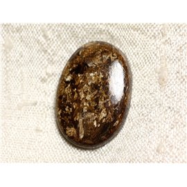 Cabochon in pietra - ovale in bronzo 25 mm N24 - 4558550087126 
