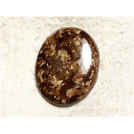 Cabochon in pietra - ovale in bronzo 34 mm N28 - 4558550087164 