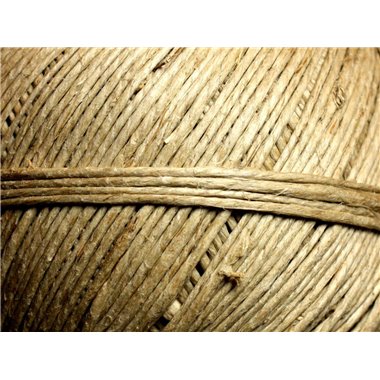 5 mètres - Cordon Ficelle Lin 1.5-2mm Beige Ecru N°1  4558550008190 