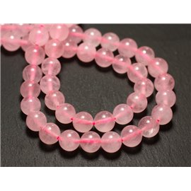 4pc - Cuentas de piedra - Bolas de cuarzo rosa 14 mm - 4558550011206 