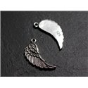 1pc - Breloque Pendentif Argent 925 Aile 24mm - 4558550086587 