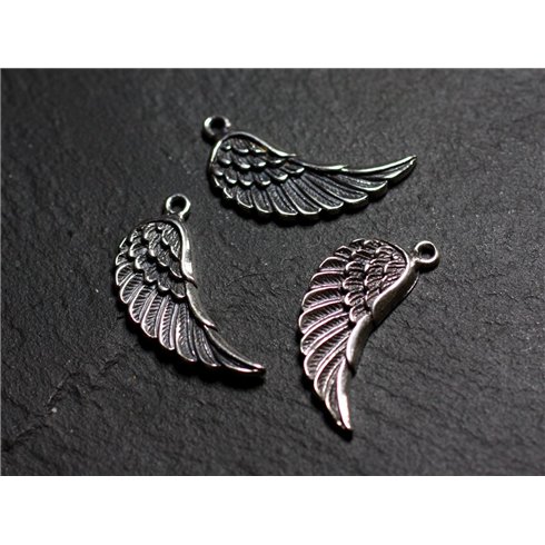 1pc - Breloque Pendentif Argent 925 Aile 24mm - 4558550086587