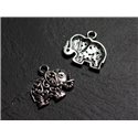 1pc - Breloque Pendentif Argent 925 Elephant 19mm - 4558550086624 