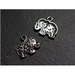 1pc - Breloque Pendentif Argent 925 Elephant 19mm - 4558550086624 