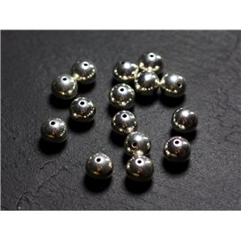 2pc - 925 Sterling Silver Beads Round Balls 7mm - 4558550086433 