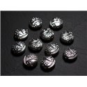 1pc - Perle Argent massif 925 Palet Poisson 14mm - 4558550086501 