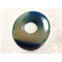 Pendentif Pierre semi précieuse - Agate Bleue Donut 42mm N16 -  4558550086082 