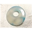 Pendentif Pierre semi précieuse - Agate Bleu Turquoise Donut 45mm N26 -  4558550086150 