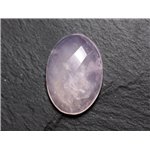 Cabochon Pierre - Quartz Rose Facetté Ovale 28x20mm N12 -  4558550086334 