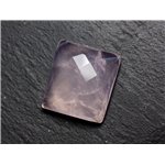 Cabochon Pierre - Quartz Rose Facetté Rectangle 23x20mm N2 -  4558550086235 