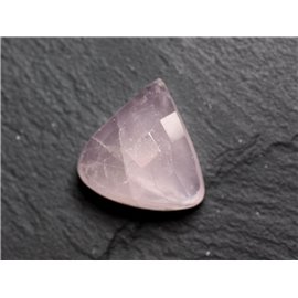 Cabochon Stone - Faceted Rose Quartz Drop 21x21mm N7 - 4558550086280 