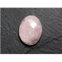 Cabochon Pierre - Quartz Rose Facetté Ovale 20x11mm N9 -  4558550086303 