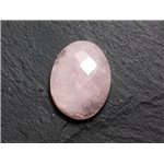 Cabochon Pierre - Quartz Rose Facetté Ovale 20x11mm N9 -  4558550086303 