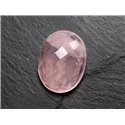 Cabochon Pierre - Quartz Rose Facetté Ovale 27x21mm N11 -  4558550086327 