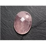 Cabochon Pierre - Quartz Rose Facetté Ovale 27x21mm N11 -  4558550086327 