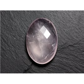 Cabochon Pierre - Quartz Rose Facetté Ovale 34x24mm N15 -  4558550086365 