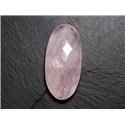 Cabochon Pierre - Quartz Rose Facetté Ovale 48x23mm N16 -  4558550086372 