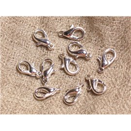100pc - Lobster Clasps Silver Plated Quality 12mm 4558550016690 