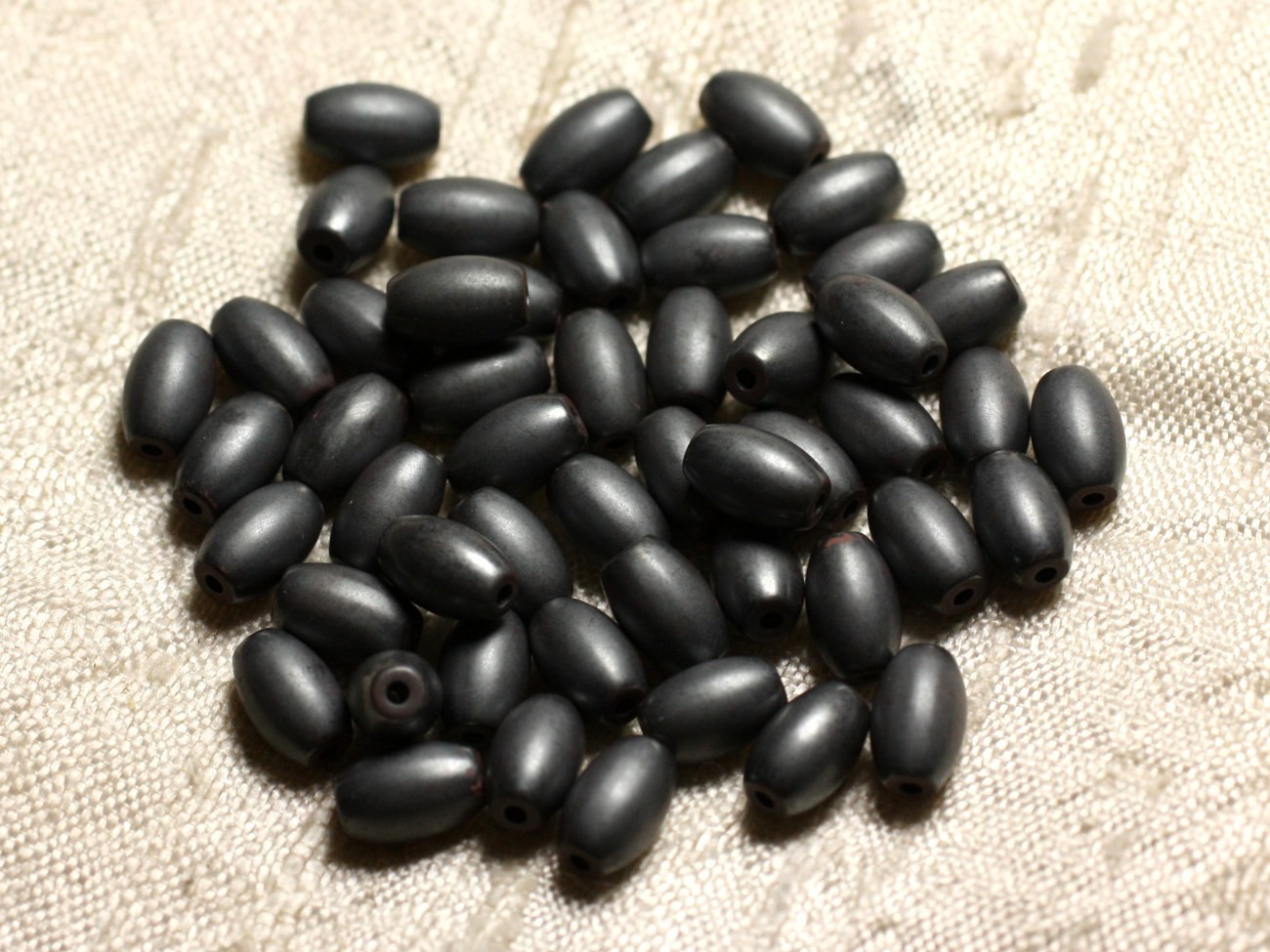 20pc - Perles de Pierre - Hématite Olives mat 8x5mm   4558550003867 