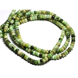 10pc - Stone Beads - Chrysoprase Rondelles 6x3-4mm - 4558550084392 