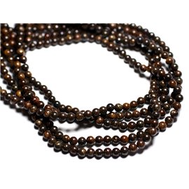 10pc - Stone Beads - Bronzite Balls 4mm - 4558550084668 