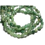 10pc - Perles de Pierre - Aventurine Verte Nuggets Facettés 7-10mm - 4558550084682 